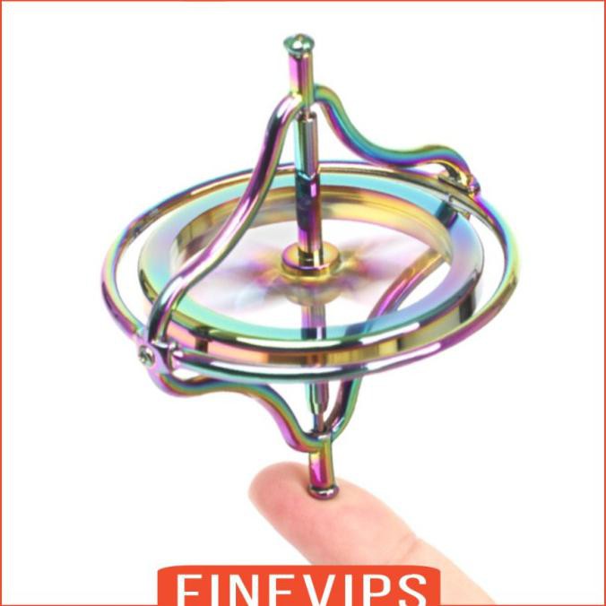 Finevips Mainan Keseimbangan Gasing Gyroscope Alloy Klasik Multi