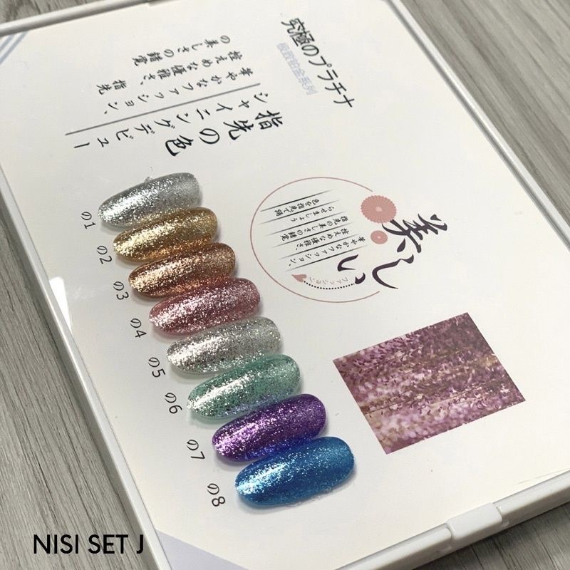 KUTEK GEL SET NAIL GEL POLISH SET NISI SERIES SET J FREE NAIL DISPLSY READY