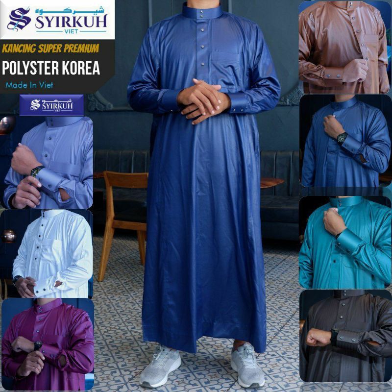 JUBAH SYIRKUH MANSET KANCING SUPER PREMIUM || JUBAH IMPORT  || JUBAH PRIA  || IMPORT VIETNAM