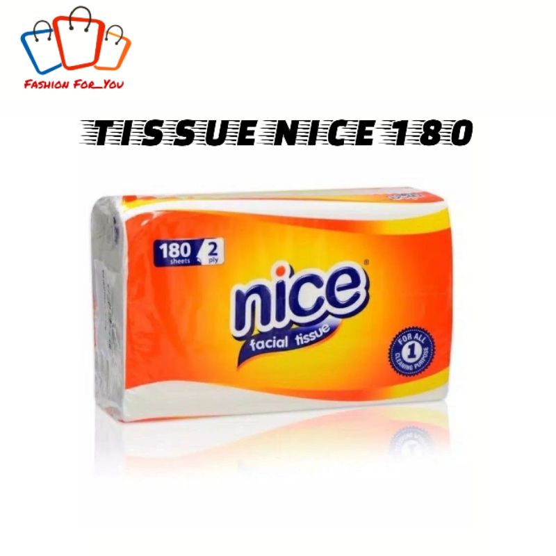 Nice Tisu Facial Tissue 180 Sheets 2 Ply Tisue Tissu