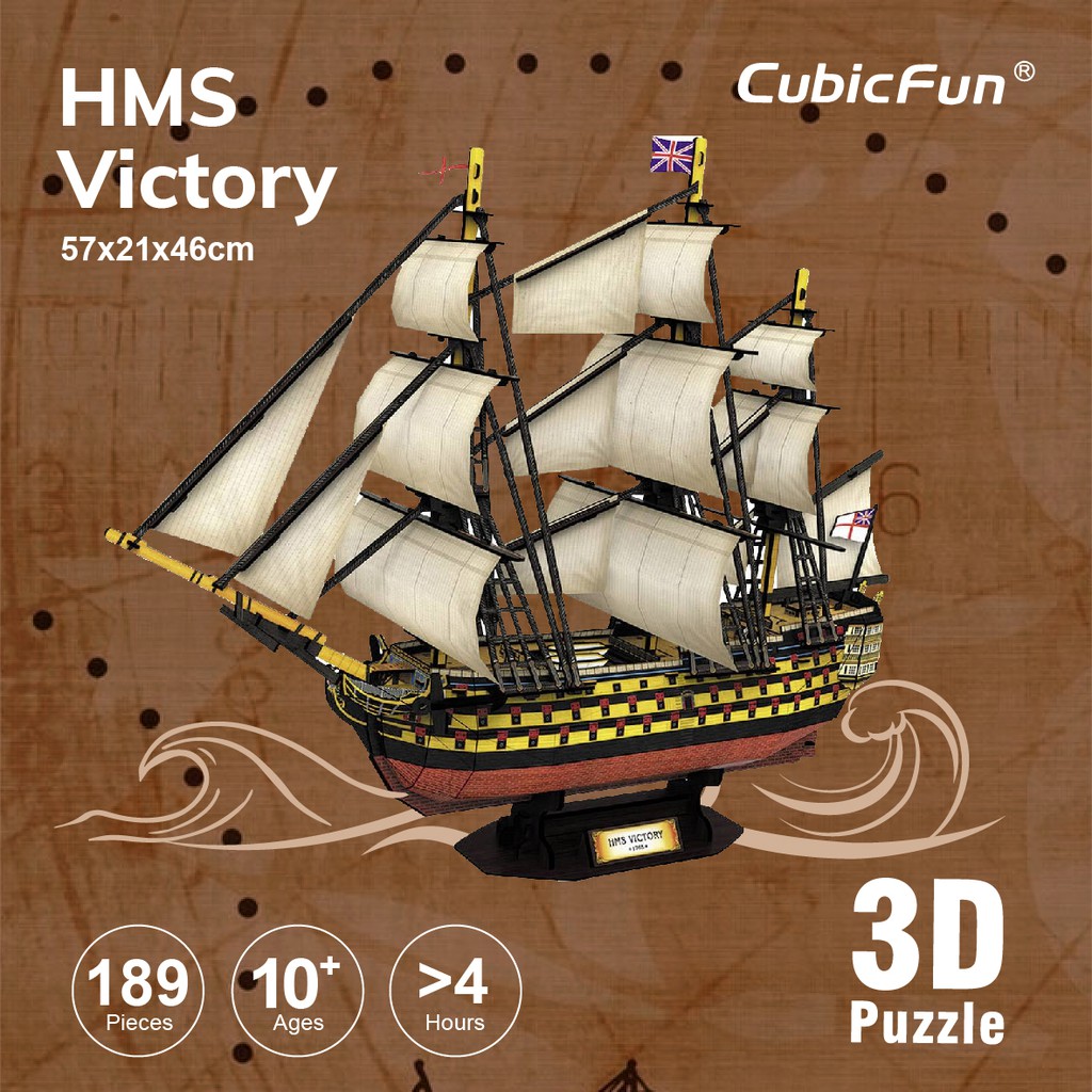 HMS Victory Vessel Ship CubicFun 3D Puzzle Cubic Fun