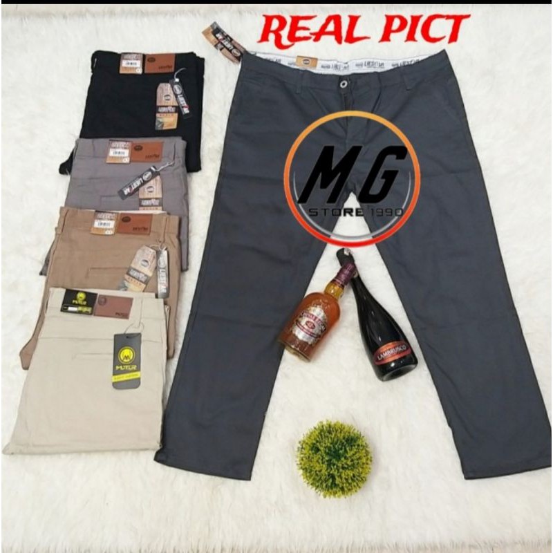 CELANA PANJANG CHINOS CHINO STRET SLIM FIT PRIA LAKI LAKI JUMBO BIG SIZE