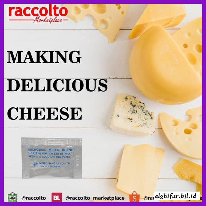 

Ujekujek- Meito Rennet 1 Gr Japan Untuk 100L Susu Cheese Keju Kosher Halal -Original.