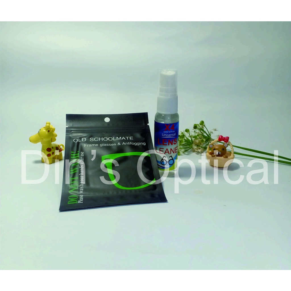 TERMURAH Bundling Lebih Hemat Pembersih Kacamata + Lap Anti embun Lap Micro 2in1 Cleaner Premium X4 