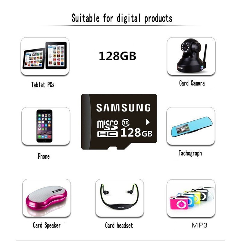 Samsung Kartu Memori Micro Sd Class 10 Kapasitas 128gb