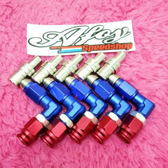 nepel selang hawa + fitting 90 derajat nepel stainles untuk yamaha nouvo z nouvo lele mio soul fino