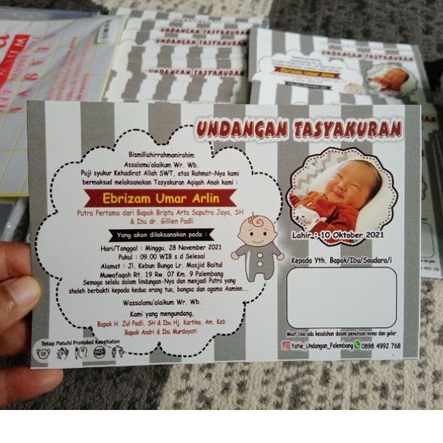 undangan aqiqah bebas request desain
