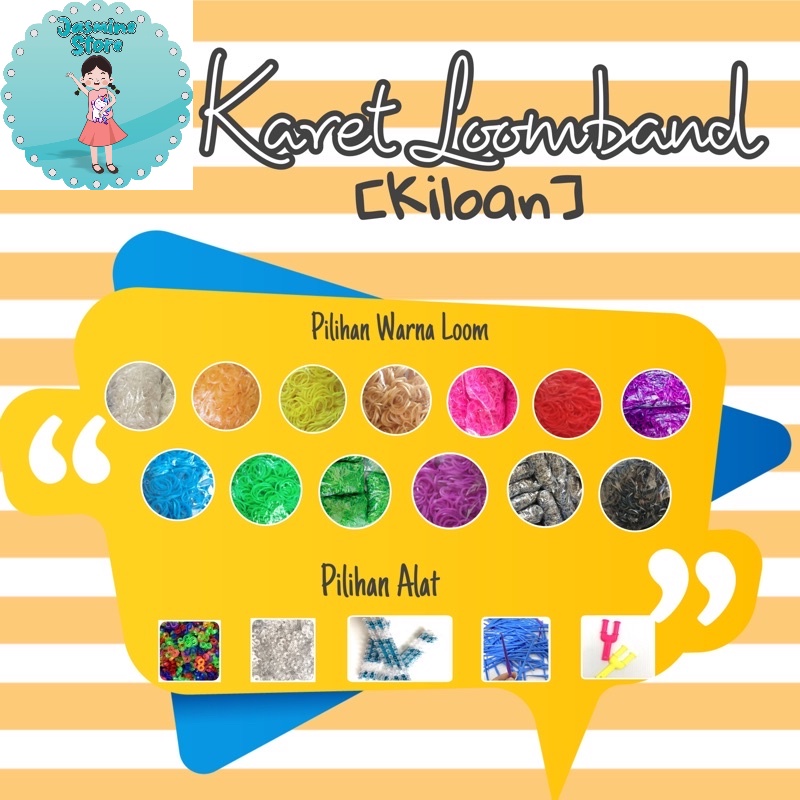 Loomband Kiloan Paling Murah/Bisa Buat Apapun Sepuasnya/karet loom/rainbow loom/kerajinan karet loom/karet loomband murah/rainbow loom lengkap