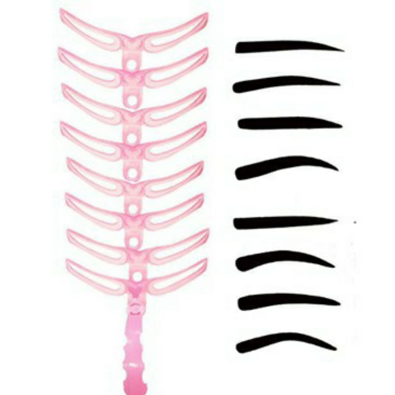 ❤Miss.Vinka❤ Cetakan Alis Gagang Praktis isi 8 model alis / Eyebrow Template