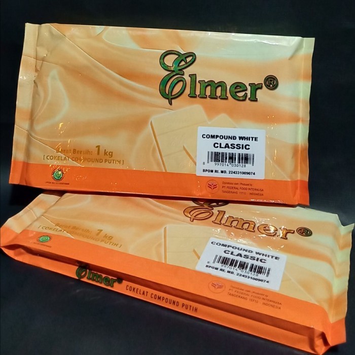 Elmer Cokelat Compound 1 kg / Elmer Chocolate Compound WHITE 1kg