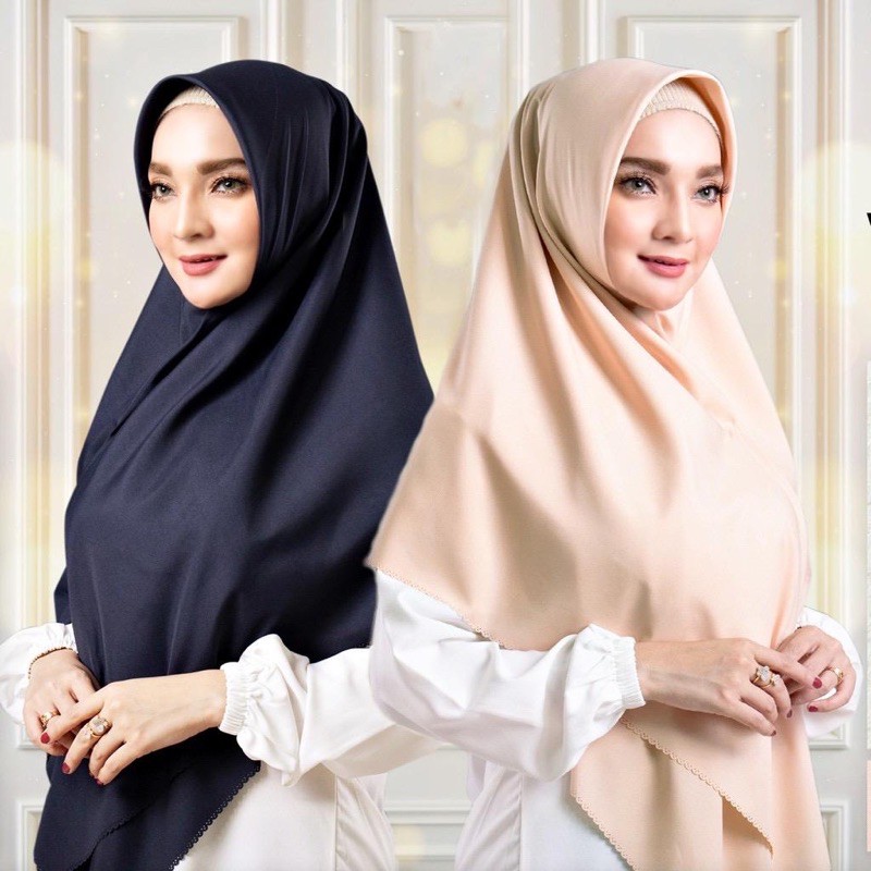 Jilbab PLUS LABEL WARNA  Voal Miracle Syari Bordir Metal Logo UMAMA