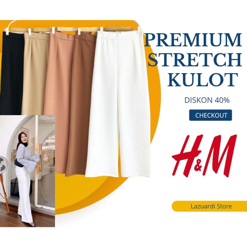 BEST PRODUCT+COD✨KOREAN PREMIUM STRETCH KULOT HIGHWAIST✨ BAWAHAN WANITA KEKINIAN 2022 - Lazuardi Store