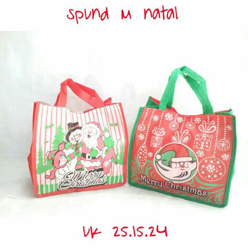 

PROMO READY STOK tas natal murah/tas spunbond natal/tas natal bakery