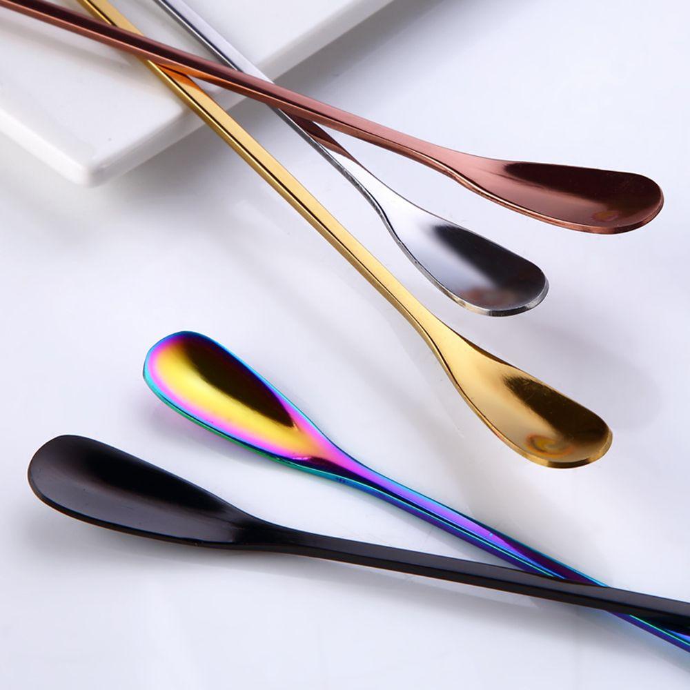 Top Stir Spoon Sendok Garpu Dapur Rainbow Peralatan Makan Stainless Steel