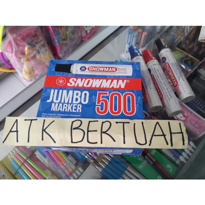 

Murah Boleh Campur Spidol Permanent Marker Snowman Jumbo 500 Gilaa!!!