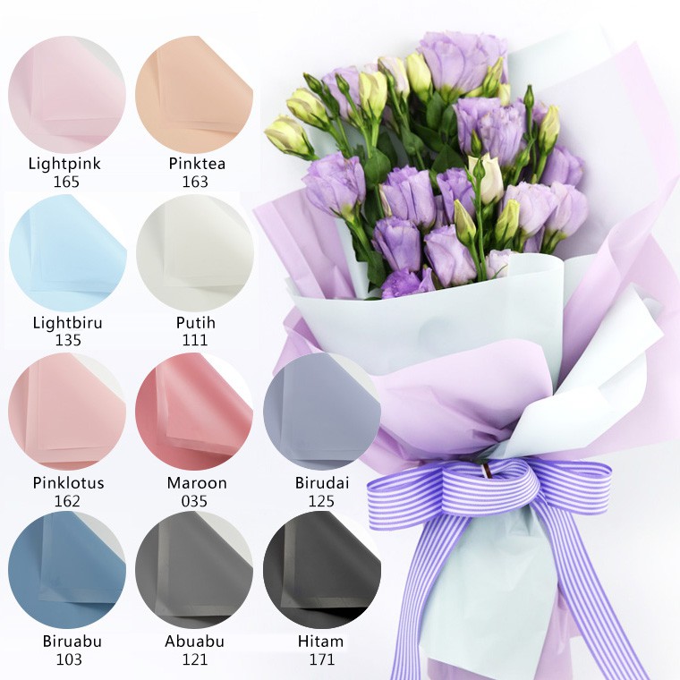 

MYSTYLE KERTAS BUNGA (1 PACK = 20 PCS) HX POLOS FLOWER WRAP BUNGKUS BUKET BUNGA WATERPROOF