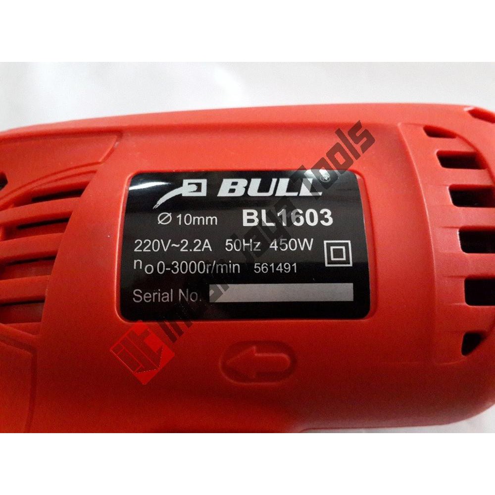 Mesin Bor Tangan 10 mm Bull   Hand Drill Berkualitas