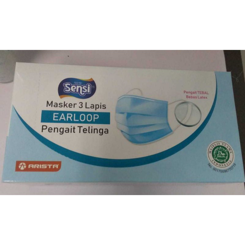 Masker Sensi 3 Lapis model Earloop