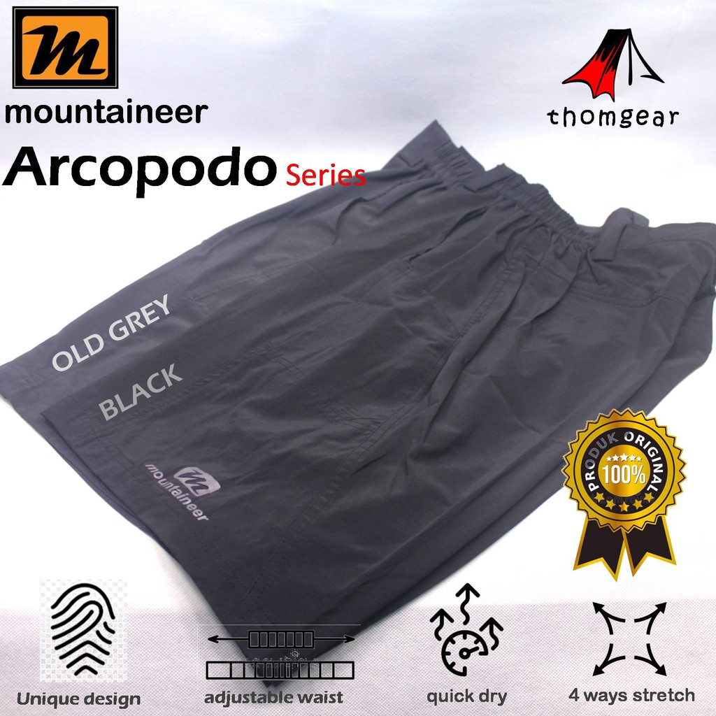 Mountaineer Arcopodo Celana Gunung Hiking Pendek Olahraga Quickdry Stretch Thomgear Paiton Probolinggo