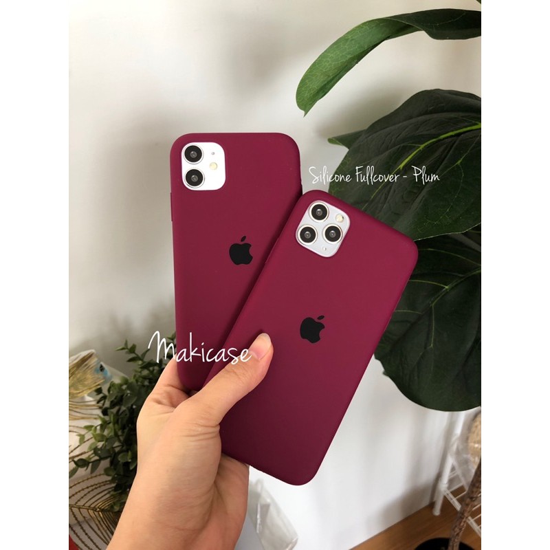 SILICONE FULLCOVER PLUM / Anti Dekil / Logo tidak luntur