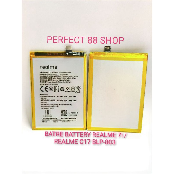 BATRE BATTERY BATERAI REALME 7i / REALME C17 BLP-803 Ori