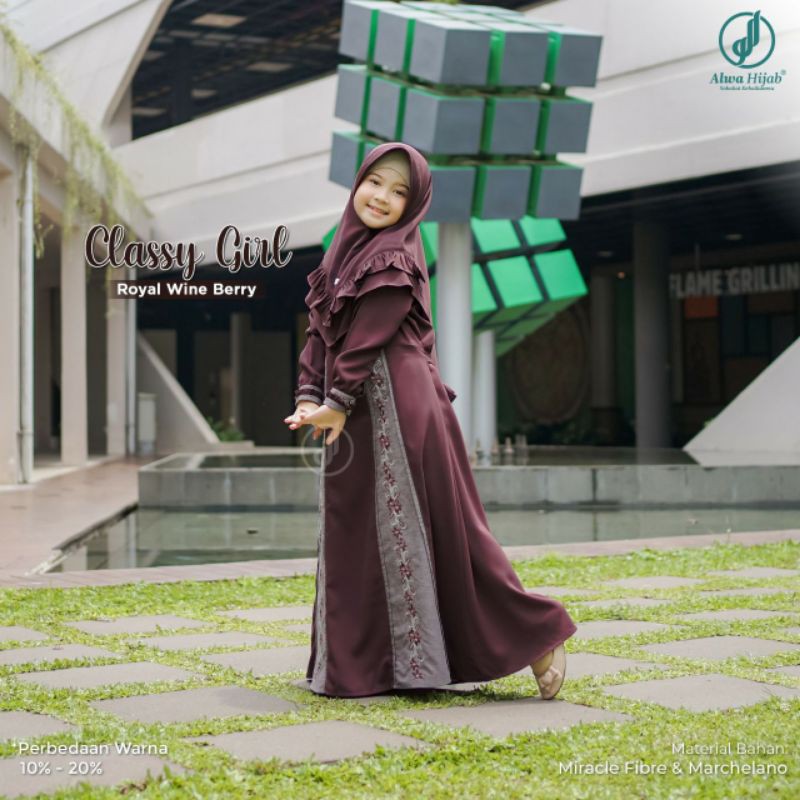 Gamis set anak Classy series Alwa Hijab