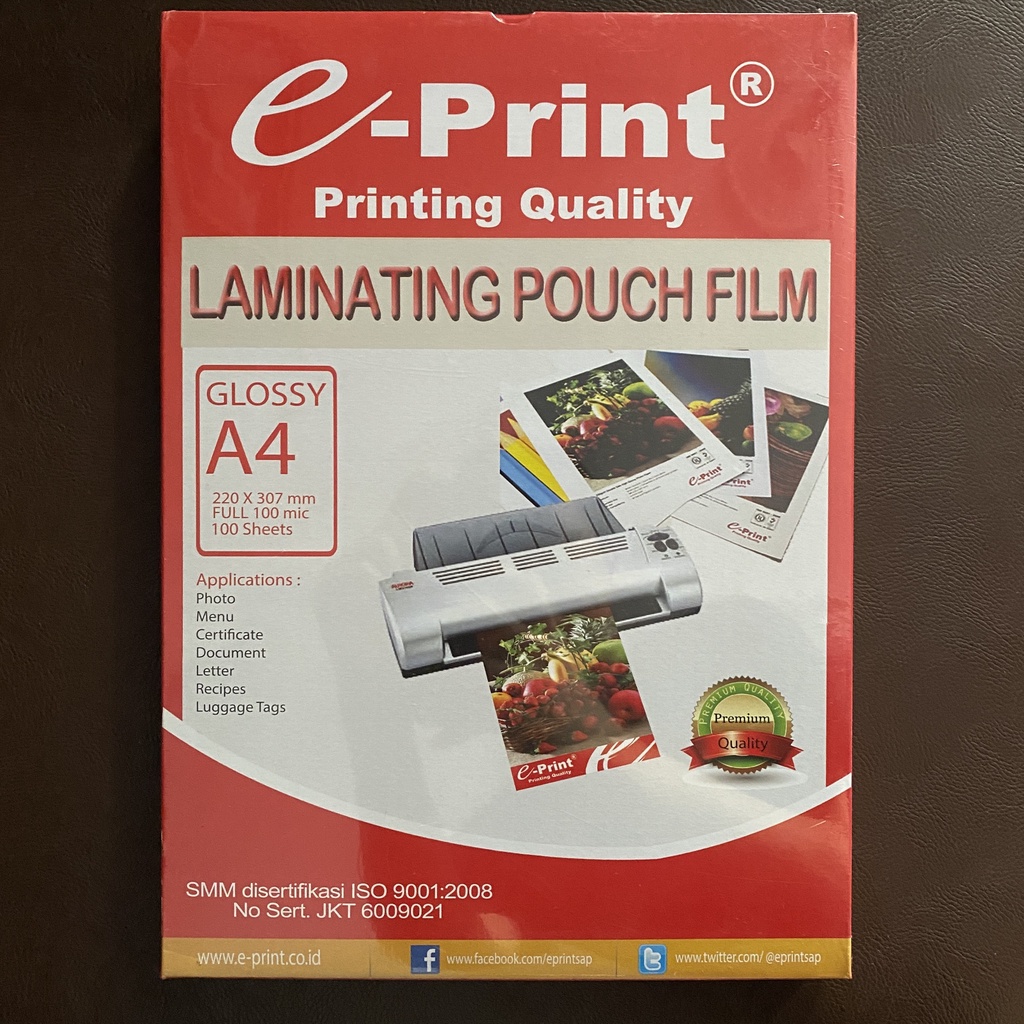 

E-Print Kertas Plastik Laminating Pouch A4