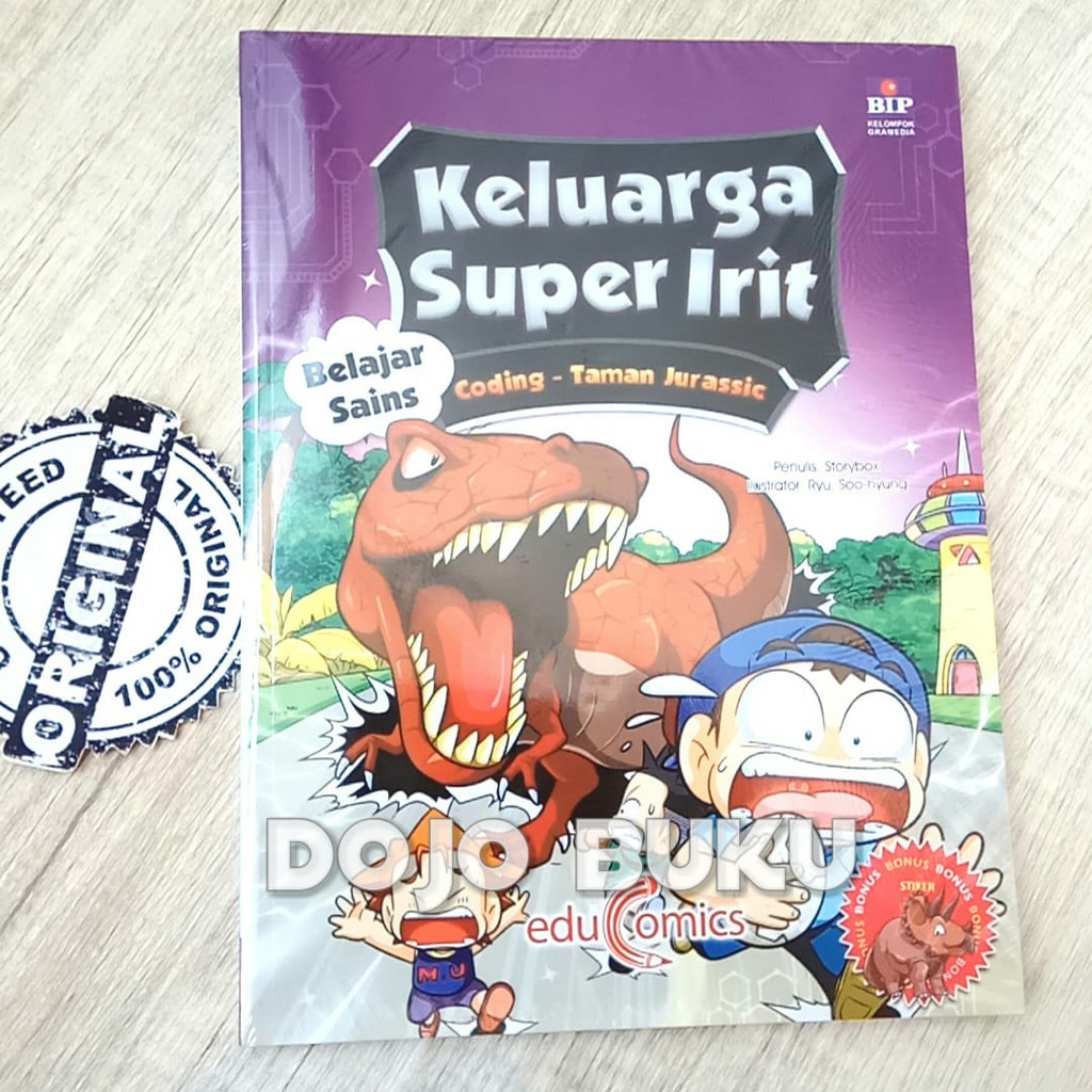 Educomics : Keluarga Super Irit Belajar Sains : Coding - Taman Jurassi