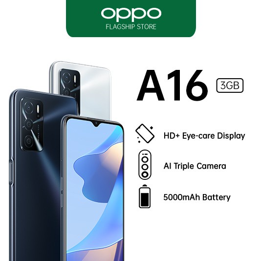 OPPO A16 RAM 3/32 ROM Garansi nasional seluruh indonesia