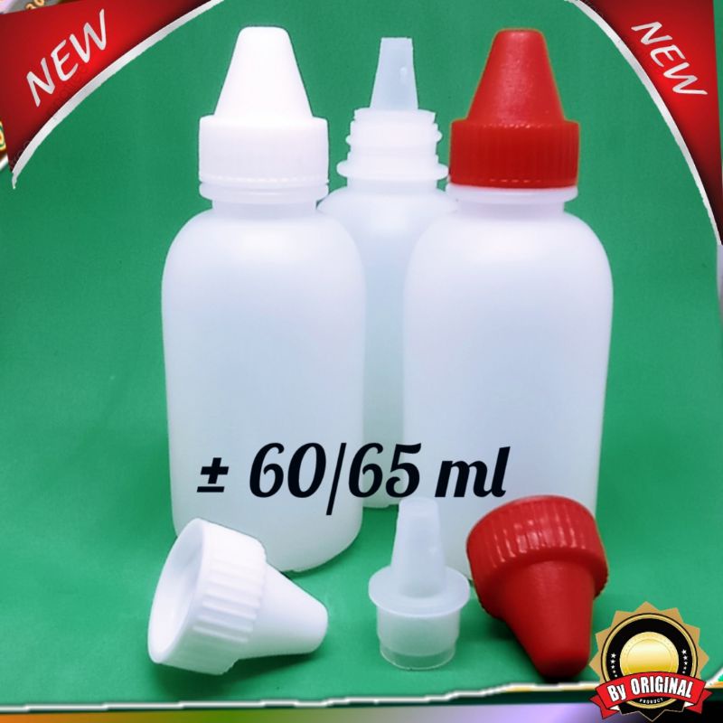 BOTOL TETES 60ML. botol essen. botol cairan. botol plastik 60 ml tetes. botol kemasan