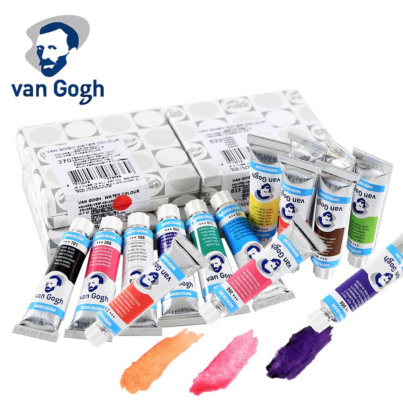 Van Gogh Watercolor Tube 10ml - 1/3 (White, Yellow, Orange, Red)