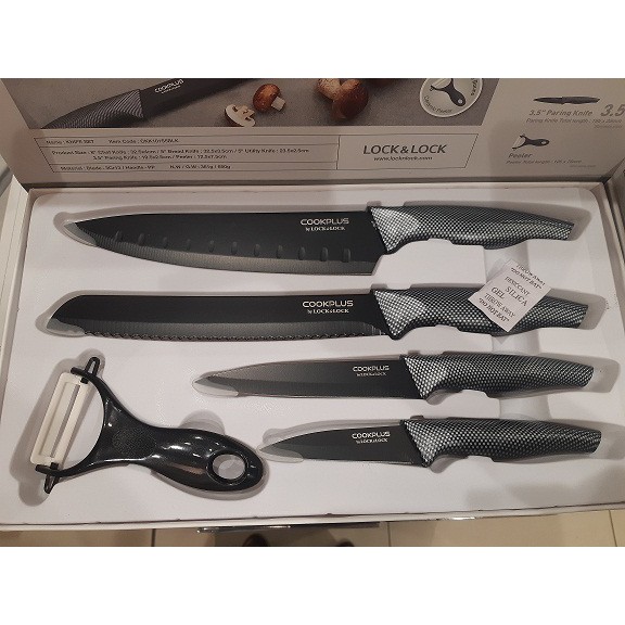 LOCK & LOCK KNIFE SET BLACK