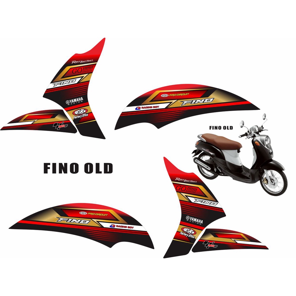 KS-STIKER STRIPING MOTOR FINO OLD KARBU VARIASI / MOTIF VARIASI YAMAHA MOTOR FINO OLD STRIPING STIKE
