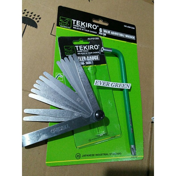 PROMO TEKIRO 2 Pcs for TUNE UP : KUNCI STELAN KLEP + PULLER / FEELER GAUGE ORI .. tool kit set puler