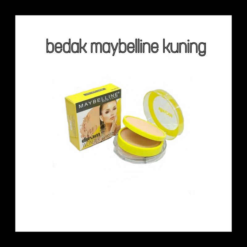 BEDAK MAYBELLINE  DREAM WONDER 2 IN 1 KUNING / Bedak Maybeline 2In1/ Bedak Maybeline TWC Super Stay 24hrs