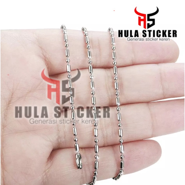 Kalung Rantai MCI Titanium Biji Bambu 75cm - Kalung Rantai Pendant