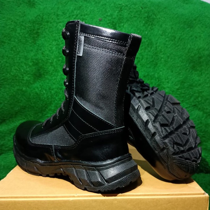 Sepatu pdl jatah polri terbaru kulit sapi asli original caanggo militery 5.0