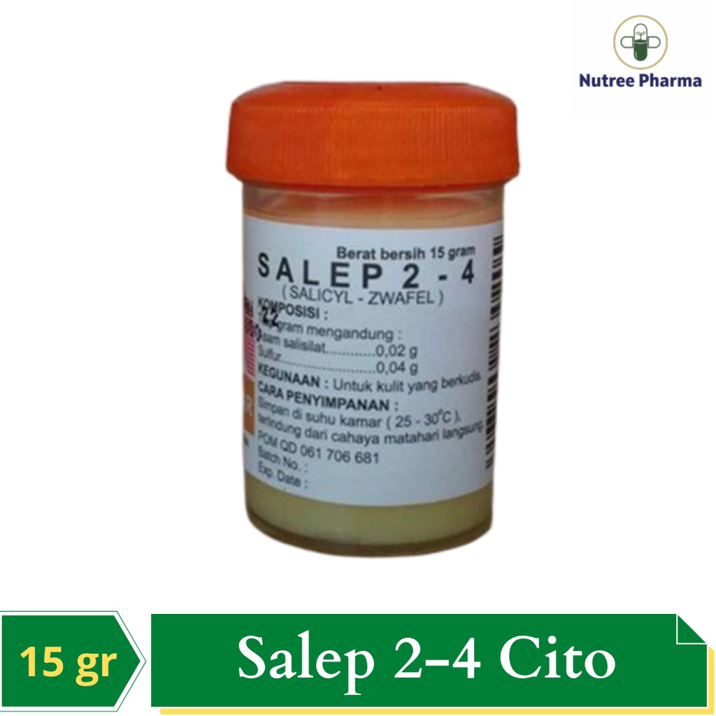 SALEP 24 Cito 15 gr | OBAT SALEP SULFUR BELERANG BPOM UNTUK KADAS KURAP EXIM JAMUR