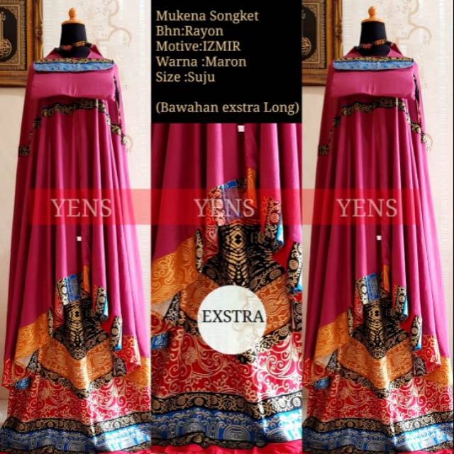 Mukena Bali Songket Izmir Extra jumbo