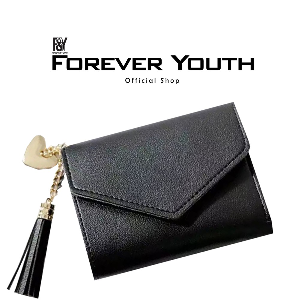 Forever Youth Dompet Lipat Mini Dompet Wanita Cantik Lipat Kecil