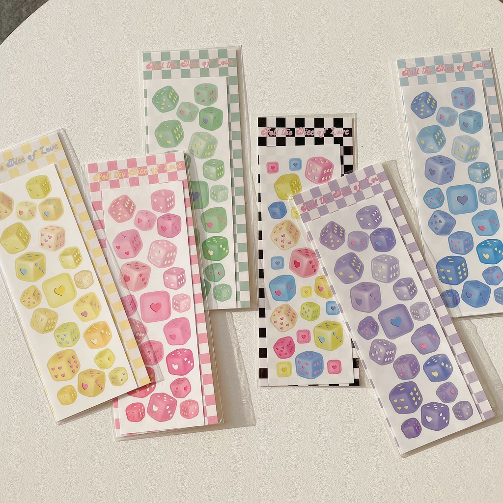 

[HARU] Dice Sticker Korean Stiker Photocard Deco Polcos Journaling Scrapbook Aesthetic