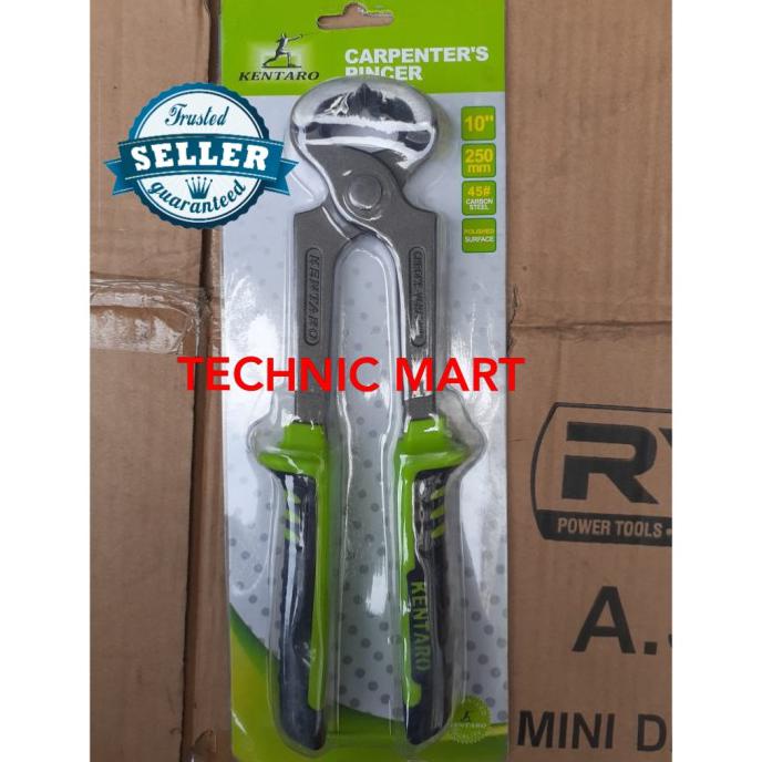 TANG GEGEP/CATUT KEPALA BESAR 10 INCH CARPENTER PINCER KENTARO JAPAN