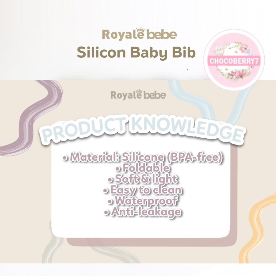 Royale Bebe Bib Bayi Celemek Bayi - Baby Silicone Bibs RoyaleBebe