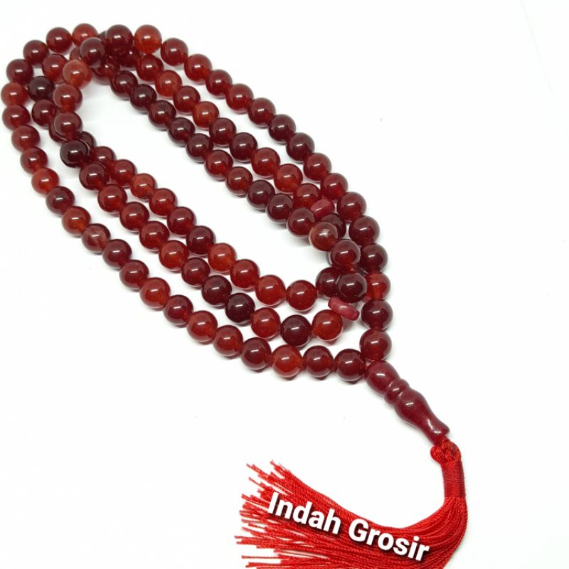 Tasbih Batu Giok Burma Kristal 8mm 99Butir Natural