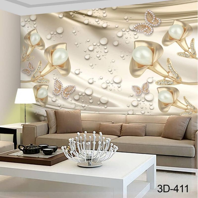 Wallpaper 3D custom bunga Katalog 4