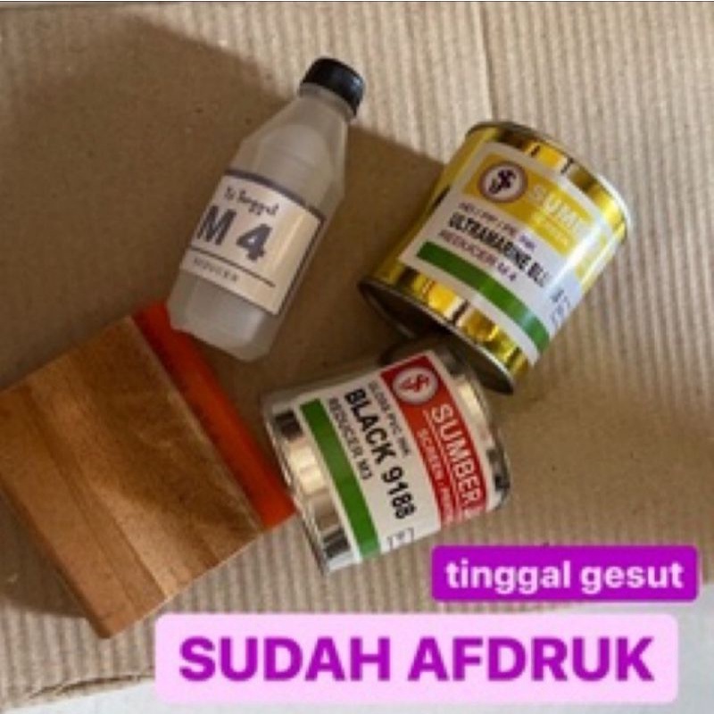 Paket Sablon Sudah Afdruk Plastik / Kertas / Cup Usaha Tinggal Belajar Bundle Sudah Afdruk Prakarya 
