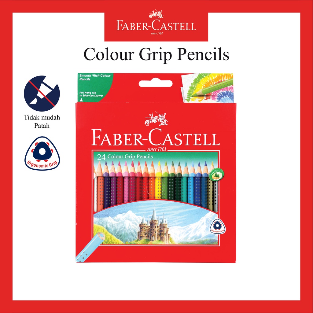 

Pensil Warna Faber Castell Grip 24 Warna / Colour Grip Pencils 24