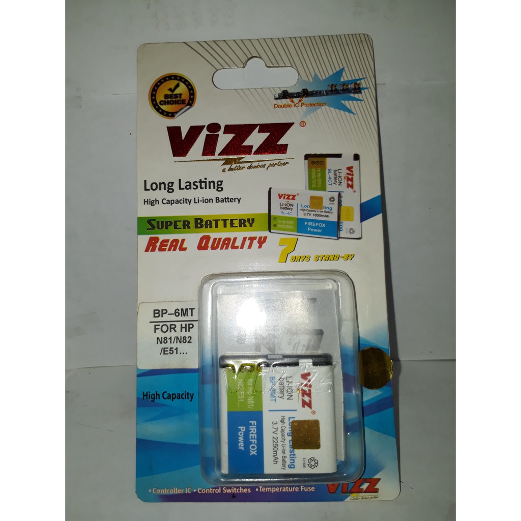 BATERAI NOKIA BP-6MT DOUBLE POWER VIZZ