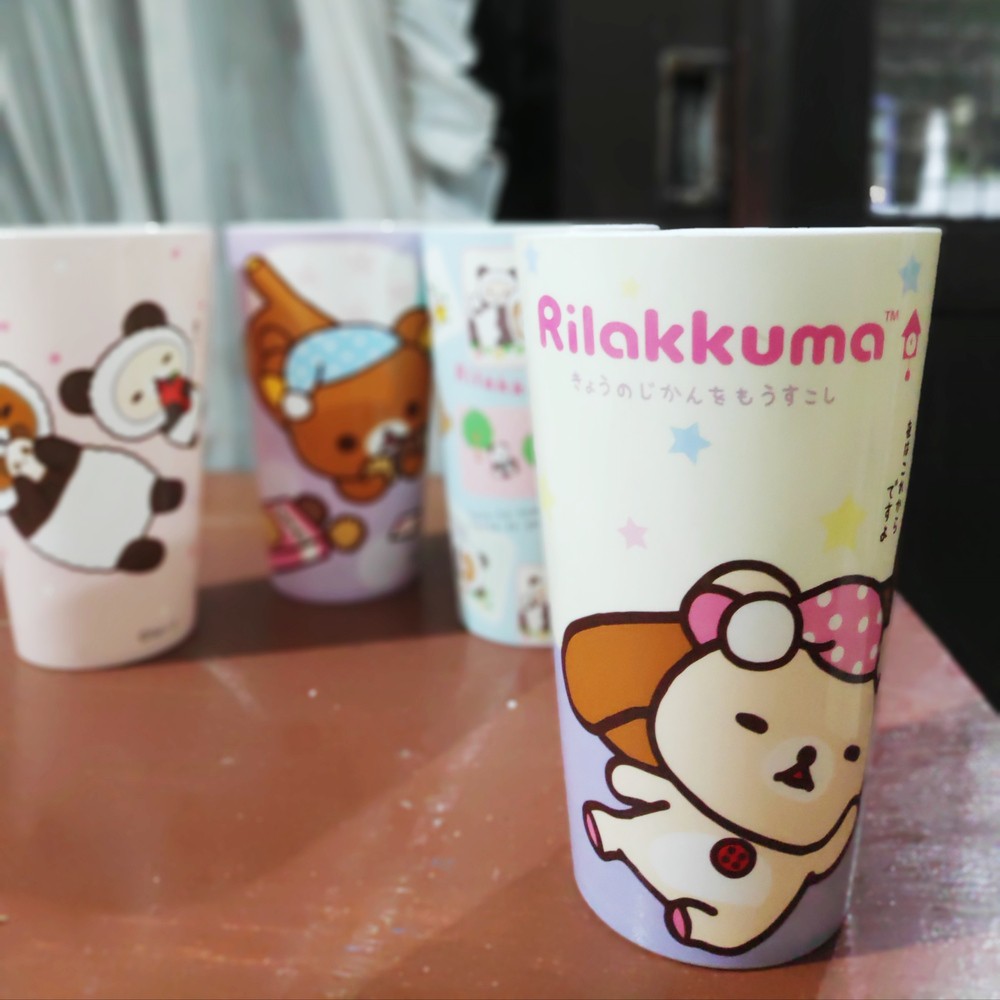 Gelas minum anak plastik lucu imut rilakuma, gelas 500 ml plastic BPA Free, Awet dan tahan lama