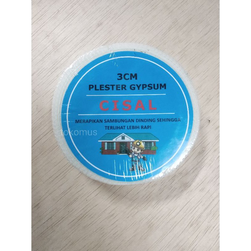 FIBERGLASS TAPE/SERAT FIBER ANTI BOCOR /KASA GYPSUM DENGAN LEM 3CMX40M PLESTER GYPSUM